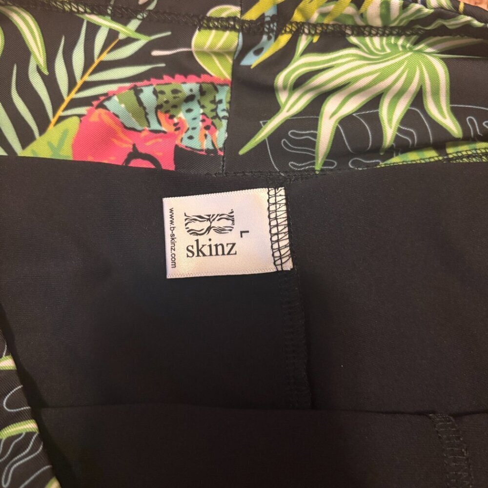 Skinz Tropical Floral Golf Tennis L Womens Skort BEACHY Stretch MADE IN USA - Picture 5 of 8